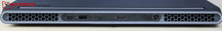 Bakåt: USB-C 3.2 Gen2, USB-A 3.0 med PowerShare, HDMI 2.1, strömkontakt