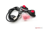 USB-kabel & in-ear headset