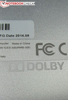 Acer har utrustat ljudsystemet med Dolby-logga.