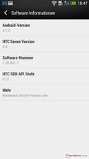 HTC Sense 5 UI: Mjukvaruinfo