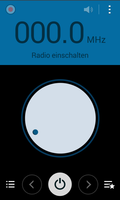 FM-radio kan användas i kombination med hörlurar.