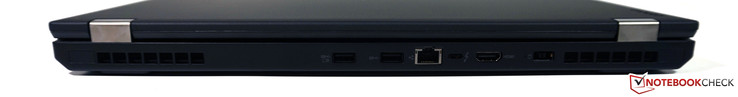 Back: 2x USB 3.0 (1x Always-On), Gigabit-Ethernet, USB 3.1 Type-C (Gen. 2)/Thunderbolt 3, HDMI 1.4, power