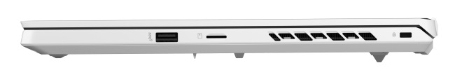 Höger: USB-A 3.2 Gen 2, microSD, Kensington-lås