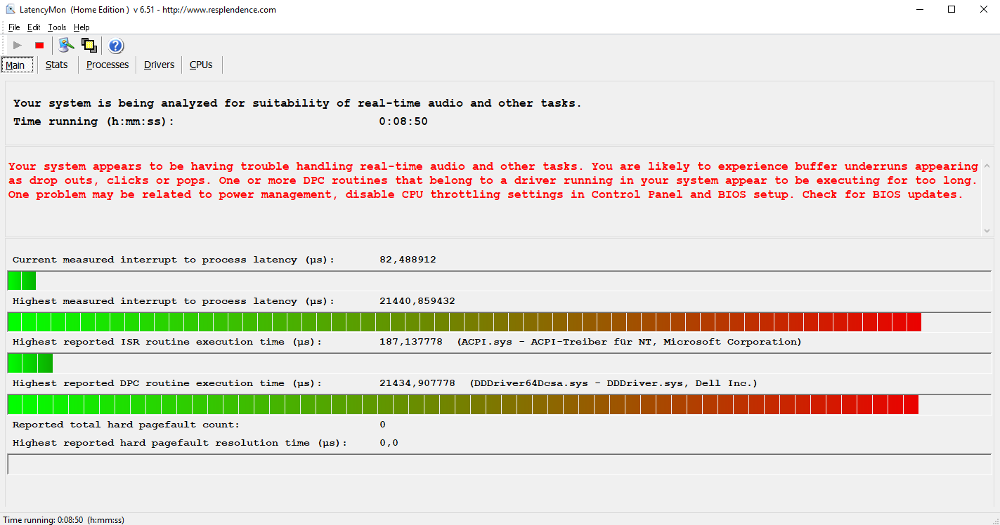 Your system appears. Latency Monitor. LATENCYMON. Latency in LATENCYMON.