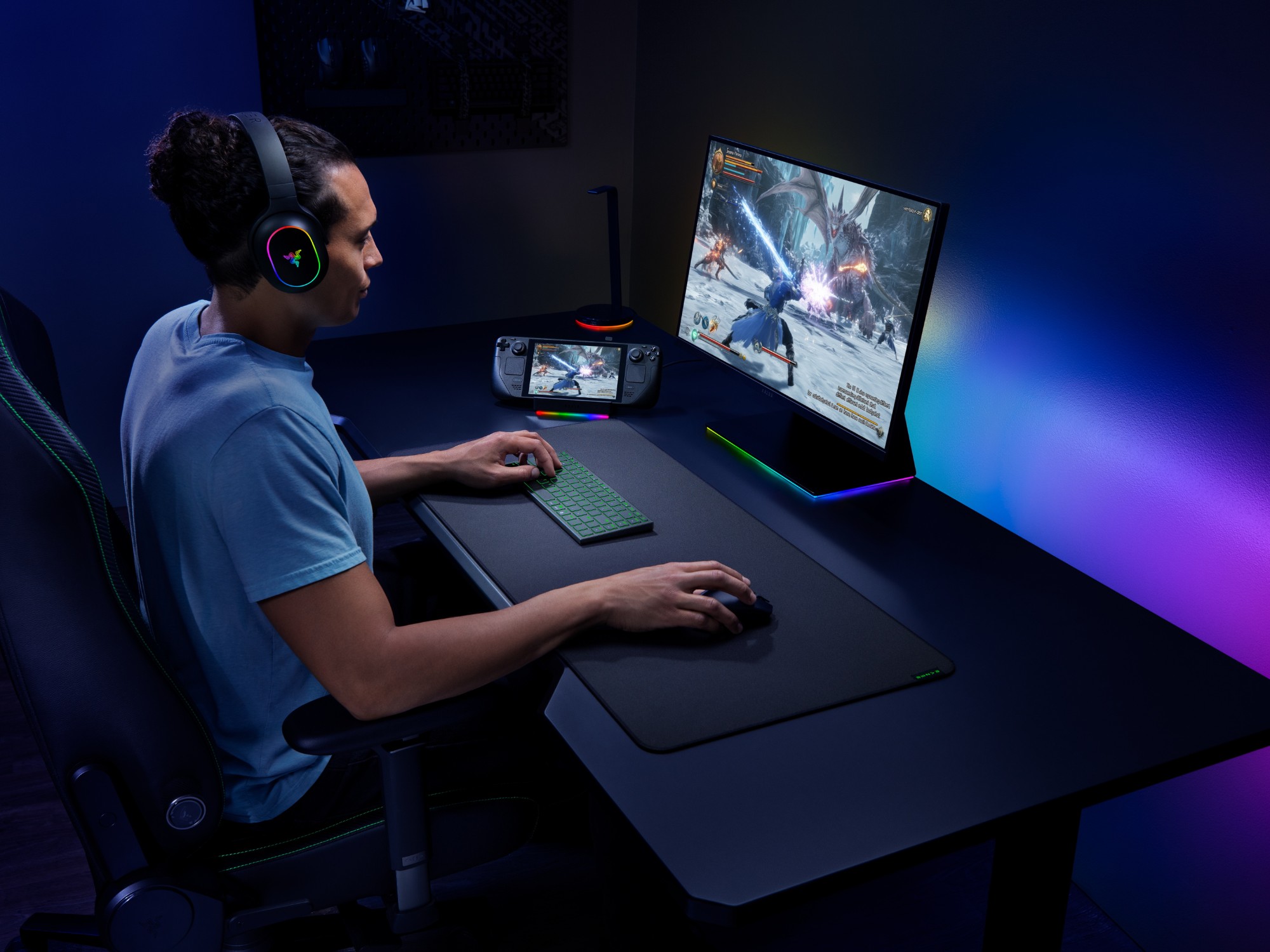 Razer Joro-tangentbord visas i en stationär installation (Bildkälla: Razer)