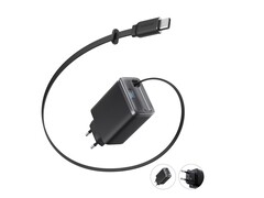 Anker Nano Charger (35W) har en infällbar USB-C-kabel men saknar vikbara kontakter. (Bildkälla: Anker)
