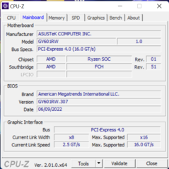 CPU-Z-huvudkort