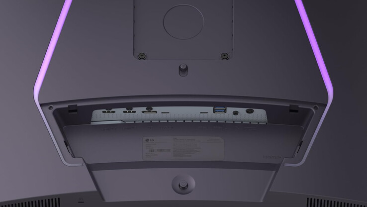 LG UltraGear 37G800A innehåller även ett justerbart stativ och ett 100 x 100 mm VESA-fäste för tredjepartsstativ eller väggmontering. (Bildkälla: LG)