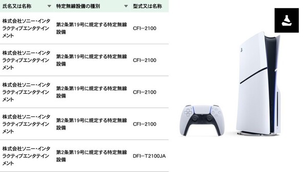 Den nya Sony PS5 Slim har modellnumret CFI-2100. (Bildkälla: Kunkoku)