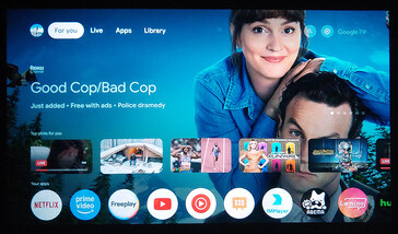Hemmenyn har en annan design när man är inloggad på Google TV. (Bildkälla: Notebookcheck)