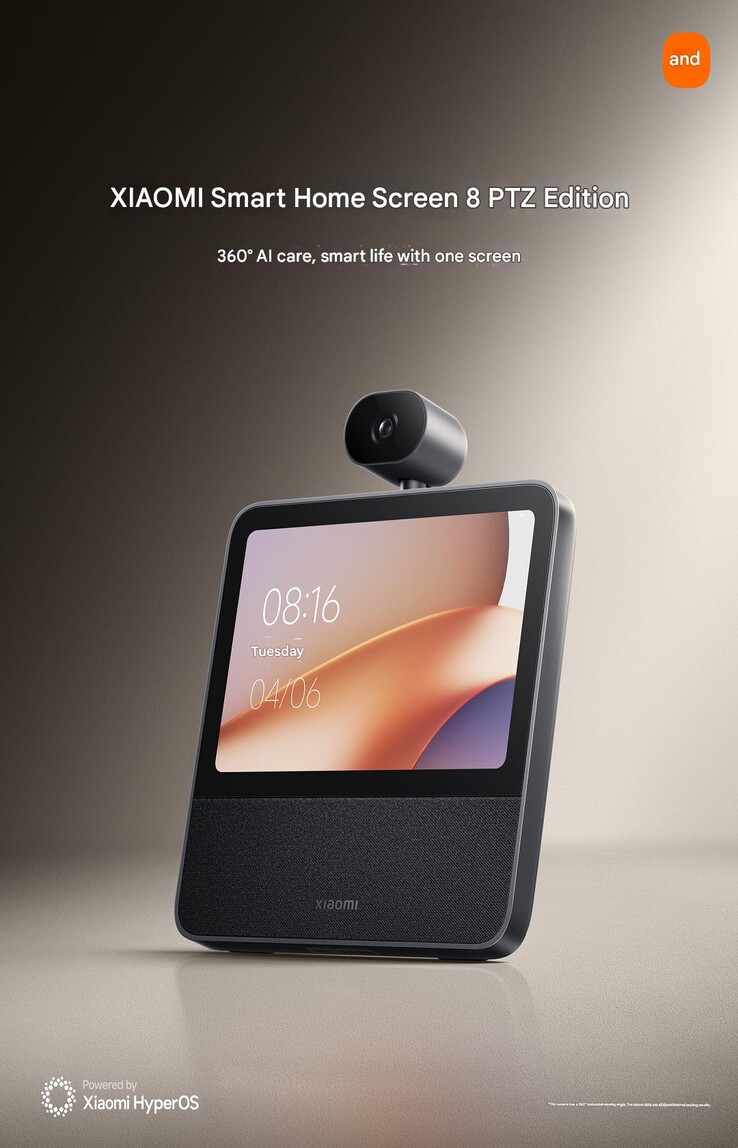 En marknadsföringsaffisch för Xiaomi Smart Home Screen 8 PTZ Edition. (Bildkälla: Xiaomi)