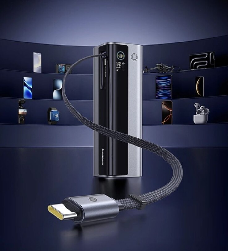 The Baseus EnerGeek GR11 Power Bank med utdragbar kabel 25000mAh 200W