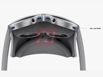 Luftventiler på undersidan av Galaxy XR headset. (Bildkälla: Android Headlines)