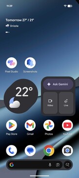 Google Pixel UI baserat på Android 16: Hemskärm