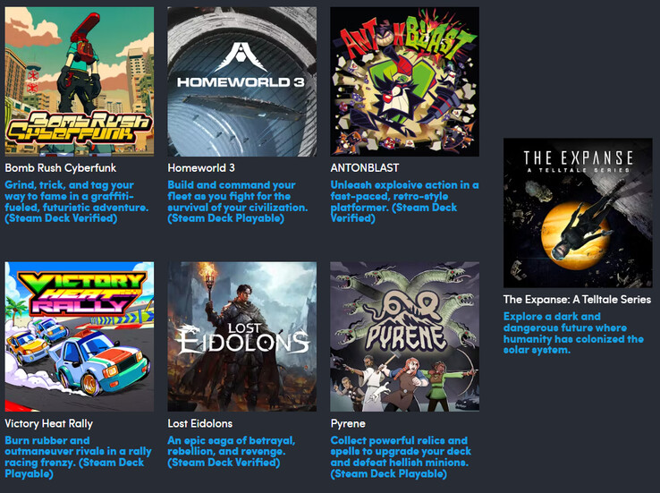 Alla spel som ingår i IGN Gamescom 2025-paketet (Bildkälla: Humble Bundle - redigerad)