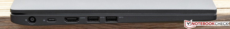 Vänster: Laddningsport, USB Typ C/Displayport, HDMI, USB 3.0 x 2