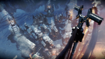 En bild som visar byggnader i Frostpunk.