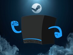 En Steam Machine som visas i röken