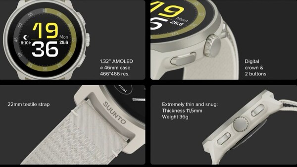 Sunnto Run är en tunn och lätt smartklocka. (Bildkälla: Suunto)