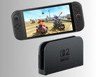 Nintendo Switch 2 visas ovanför dockan (Bildkälla: Nintendo of America med ändringar)