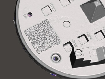 Viss detaljförlust i 3D-skanningen, vilket syns på streckkoden