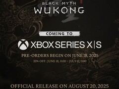 Black Myth: Wukong Xbox Series X och Series S lanseringsmeddelande. (Bildkälla: Black Myth: Wukong på X)
