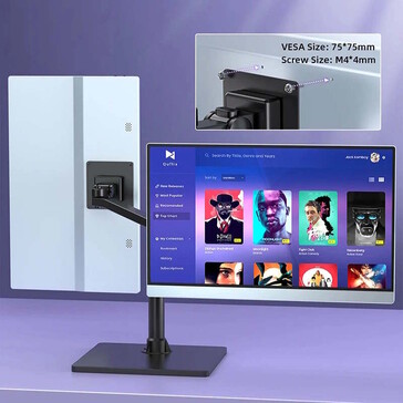 Den bärbara 15-tums monitorn är kompatibel med VESA-fästen