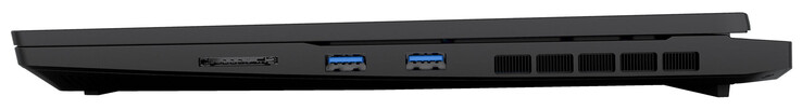 Höger sida: SD-kortläsare, 2x USB 3.2 Gen 1 (USB-A)