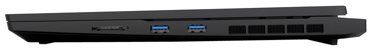 Höger sida: SD-kortläsare, 2x USB 3.2 Gen 1 (USB-A)