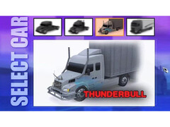 En skärmdump från menyn för val av lastbil i Big Rigs: Over the Road Racing som på ett roligt sätt ber dig att välja en bil. (Bildkälla: Steam)