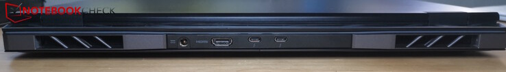 Bak: ström, HDMI, 2x Thunderbolt 4