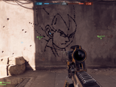 En skiss i spelet av Dragon ball Z:s Vegeta i Battlefield 6 (bildkälla: Reddit)