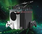 Final Fantasy 7 Rebirth-logotypen över Xbox-konsoler och lagring
