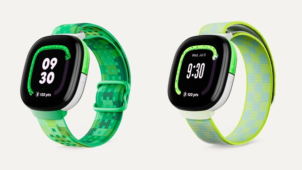 Fitbit Ace LTE Minecraft och Space Bacon-band. (Bildkälla: Google)
