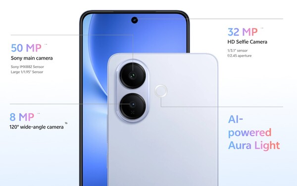 Vivo V60 Lite har stöd för 4K-videoinspelning.