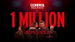 En banner som tillkännager att Control Resonant har sålt 1 miljon exemplar