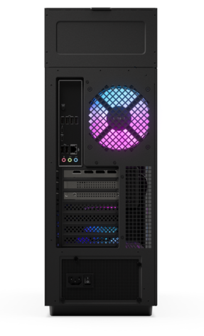 HP Omen Max 45L: I/O på baksidan. (Bildkälla: HP)