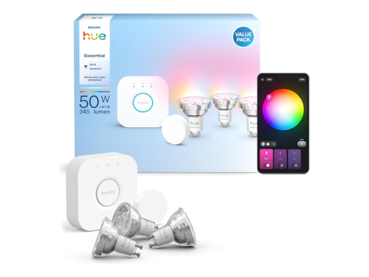 Philips Hue Essential Starter kit med GU10-lampor. (Bildkälla: Philips Hue)