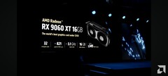 AMD har officiellt visat upp Radeon Rx 9060 XT GPU på Computex 2025 (bildkälla: AMD)