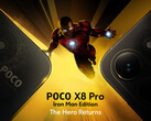 Poco X8 Pro Iron Man Edition har en unik design på baksidan.