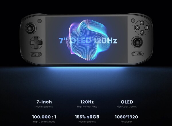 Ayn Odin 3 Portal har en 7-tums OLED-skärm.