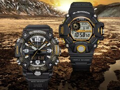 Den nya Casio G-Shock GDG-B100-klockan kan bygga vidare på GG-B100Y (vänster)