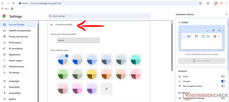 Anpassa profiler på Google Chrome (Bildkälla: Antony Muchiri)