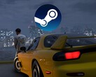 Forza Horizon 6-bakgrund ses med Steam-logotyp