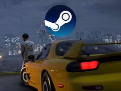 Forza Horizon 6-bakgrund ses med Steam-logotyp