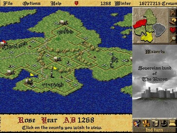 Bild: En skärmdump från spelet Lords of the Realm II.