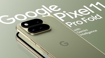 Rendering av Pixel 11 Pro Fold.