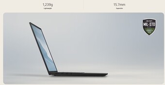 Den bärbara datorns smala och lätta design