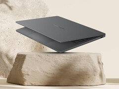Zenbook A14 i sin Iceland Grey-finish.