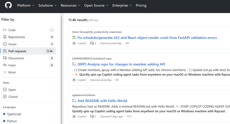 Över 11 000 pull requests innehåller det oönskade meddelandet 